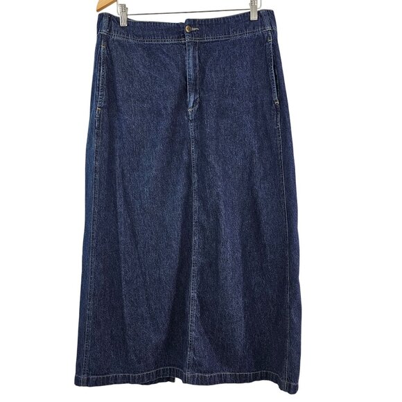 White Stag Dresses & Skirts - VTG White Stag Womens Midi Denim Skirt Sz 16 Blue Jean Pockets Modest Classic